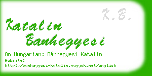 katalin banhegyesi business card